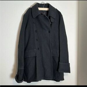Miu Miu Charcoal Double-Breasted Trench Coat
